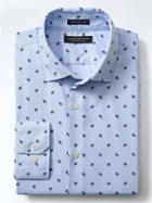 Banana Republic Mens Camden Fit Supima Cotton Print Shirt - Cool Water