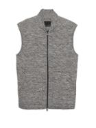 Banana Republic Mens Quilted Brushed Thermal Vest Heather Gray Size M