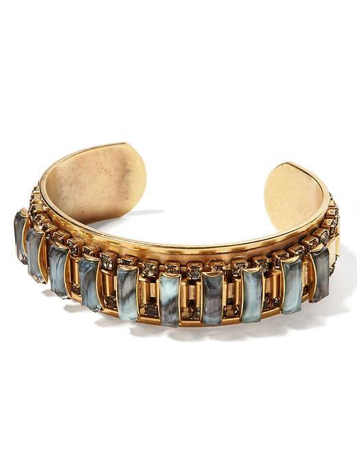 Banana Republic Womens Elizabeth Cole Stone Cuff Jade Stone Size One Size