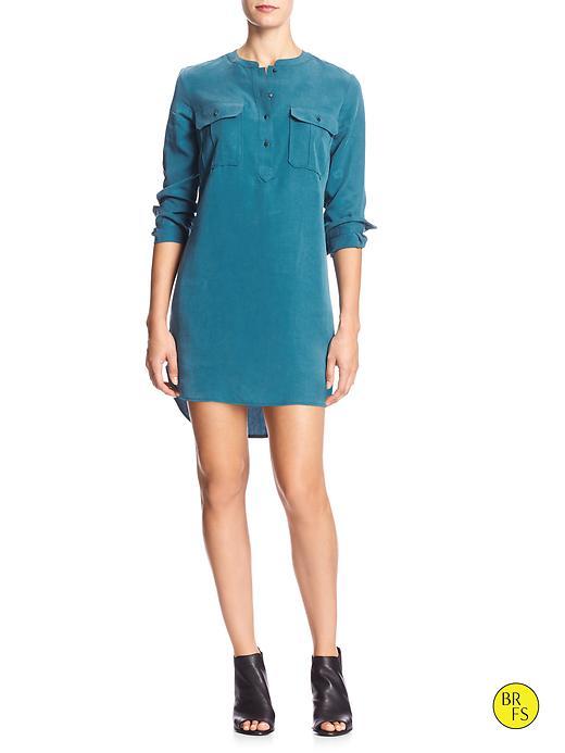 Banana Republic Womens Factory Tunic Shirt Dress Size 0 Petite - Legion Blue