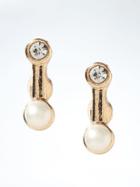 Banana Republic Delicate Pearl Bar Stud Earring - Gold