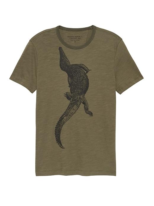 Banana Republic Soft Wash Alligator Graphic T-shirt