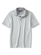 Banana Republic Mens Luxe Touch Contrast Collar Polo Size L Tall - Gray