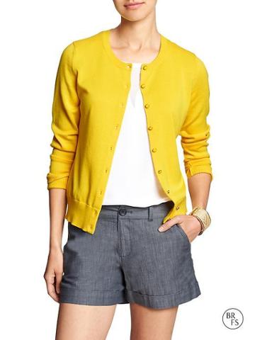 Banana Republic Factory Forever Cardigan - Dandelion Yellow