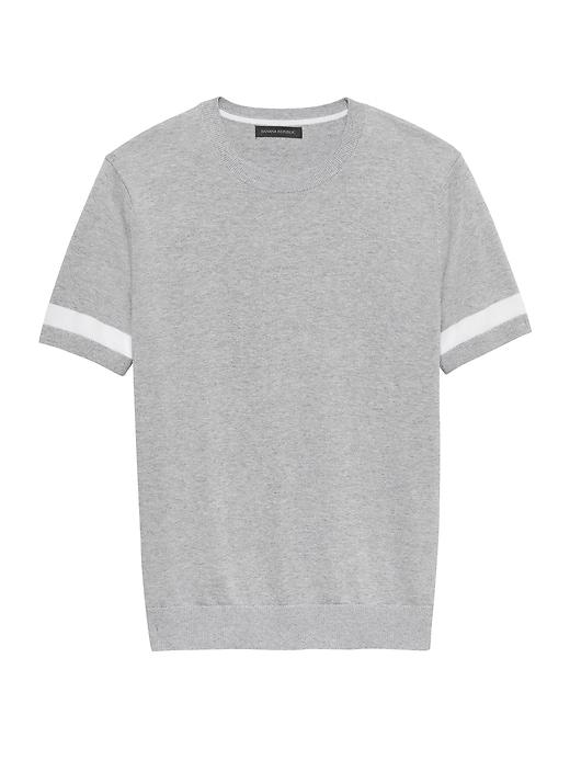 Banana Republic Mens Supima Cotton Crew-neck Sweater Asphalt Size L