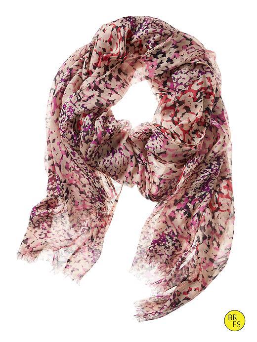 Banana Republic Factory Floral Print Scarf Size One Size - Multi