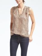 Banana Republic Double Layer Print Top - Brown