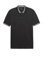 Banana Republic Mens Luxury Touch Contrast Collar Polo Shirt Black Size M