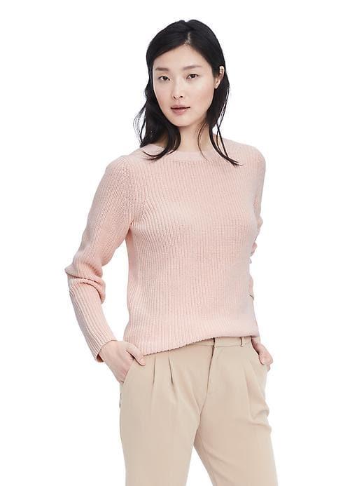 Banana Republic Womens Lace Back Pullover - Blush