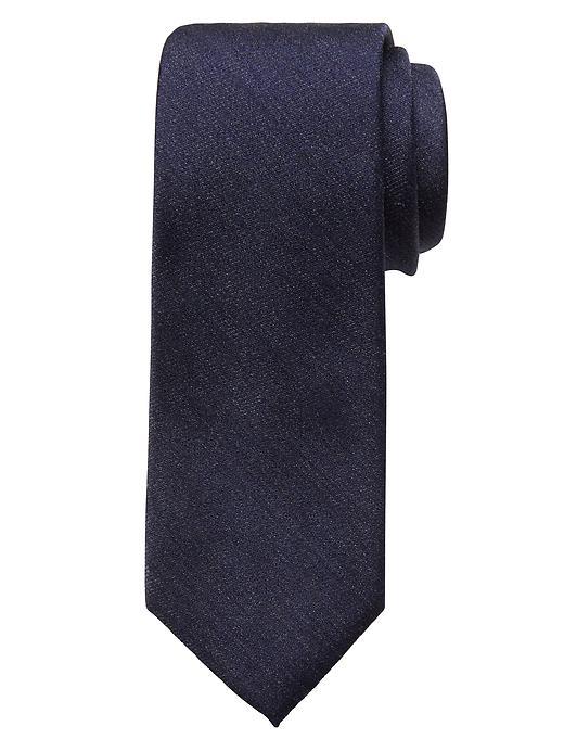 Banana Republic Mens Straight Skull Pin Tie Size One Size - Preppy Navy