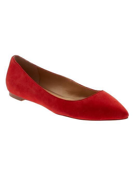 Banana Republic Angela Pointed Toe Flat Size 10 - Red