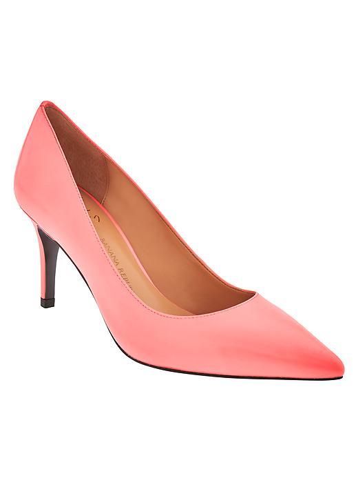 Banana Republic Annetta Pump Size 6 1/2 - Neon Coral