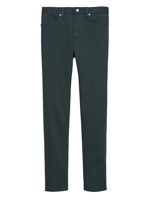 Banana Republic Mens Skinny Traveler Pant Emerald City Green Size 28w