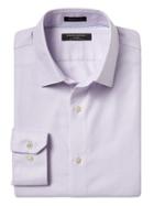 Banana Republic Mens Grant Slim-fit Non-iron Solid Shirt Lavender Size Xs