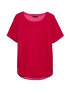 Banana Republic Womens Petite Velvet High-low Hem Top Party Pink Size S