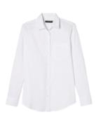 Banana Republic Womens Dillon Classic-fit Oxford Pocket Shirt White Size S