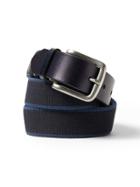 Banana Republic Mens Stretch-web Buckle Belt Paris Blue Size 40