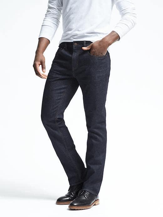Banana Republic Mens Slim Dark Rinse Jean - Indigo