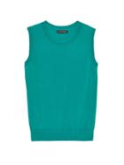 Banana Republic Womens Stretch-cotton Sweater Shell Deep Teal Size S