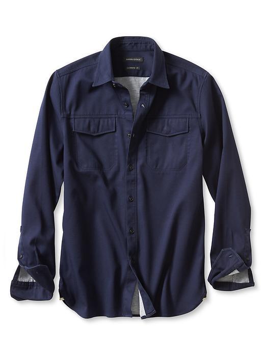 Banana Republic Mens Camden Fit Navy Shirt Jacket Size L Tall - Navy