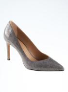 Banana Republic Womens Madison 12 Hour Pump - Gray Snake Effect Leather