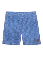 Banana Republic Mens Retromarine   Printed Swim Short Basic Blue Size 32w