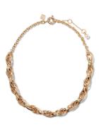Banana Republic Womens Twisted Link Necklace Rose Gold Size One Size