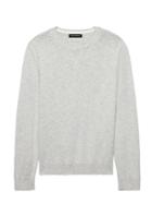 Banana Republic Mens Cotton Sport Crew-neck Sweater Light Gray Size M