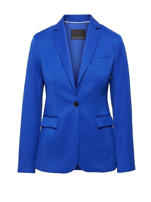 Banana Republic Womens Long And Lean-fit Machine-washable Blazer Deep Royal Size 10