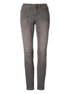 Banana Republic Womens Petite Slim-straight Gray Wash Jean Dark Gray Size 24