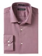 Banana Republic Mens Grant Slim Fit Supima Cotton Texture Shirt - Fire Red