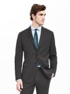 Banana Republic Mens Modern Slim Charcoal Wool Suit Jacket Size 36 Regular - Charcoal
