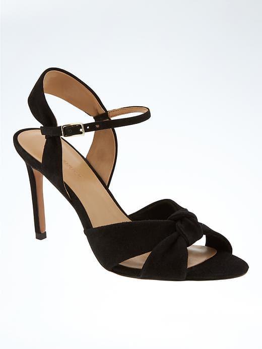 Banana Republic Knotted Heeled Sandal - Black