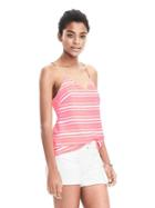 Banana Republic Satin Vee Neck Cami - Neon Coral