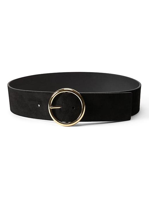 Banana Republic Suede Circle Buckle Waist Belt