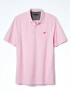 Banana Republic Mens Solid Pique Polo - Pink Oxford
