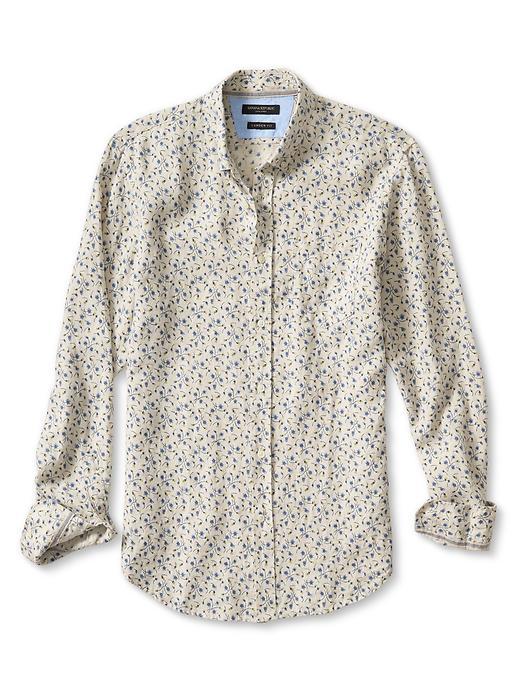 Banana Republic Mens Floral Linen Shirt Size L Tall - Trench
