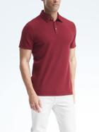Banana Republic Mens Supima Cotton Modal Polo - Wine