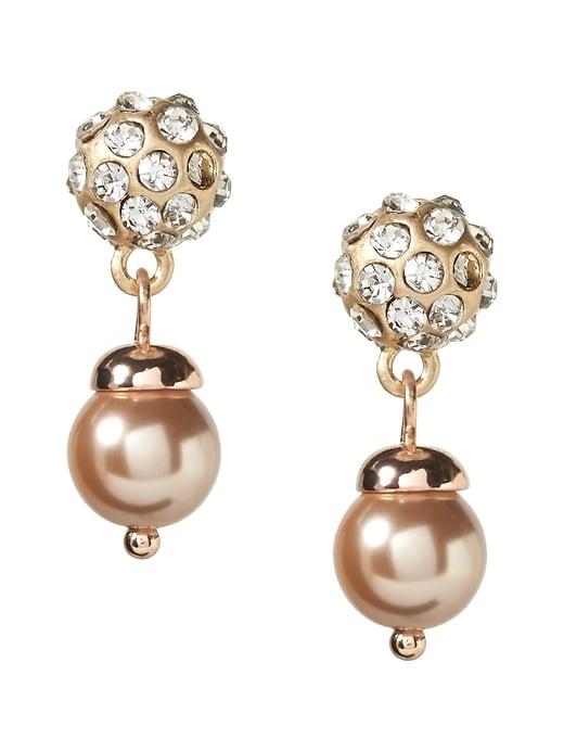 Banana Republic Womens Blush Pearl Drop Earring Peaches & Cream Size One Size
