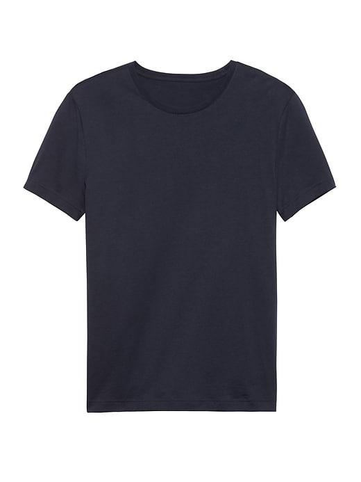 Banana Republic Mens Tech Cotton Crew-neck T-shirt Navy Size L