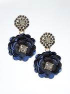 Banana Republic Sequin Floral Earring - Navy
