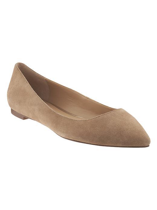Banana Republic Angela Pointed Toe Flat Size 10 - Mocha Latte