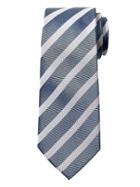 Banana Republic Mens Twill Stripe Silk Nanotex Tie Blue Oxford Size One Size