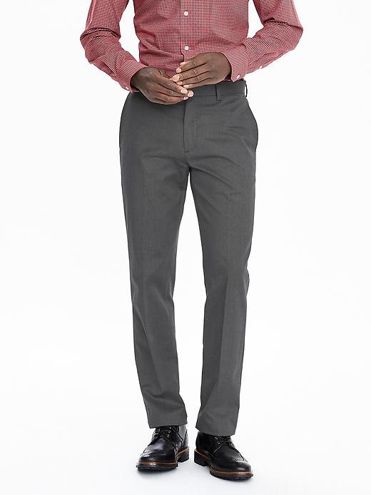 Banana Republic Mens Standard Fit Charcoal Non Iron Pant Size 32w 36l Tall - Charcoal
