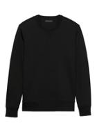 Banana Republic Mens French Terry Crew-neck Sweatshirt Black Size S