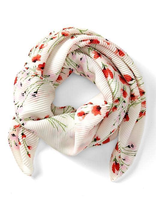 Banana Republic Pleated Floral Scarf - Snow Day