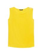 Banana Republic Womens Button-shoulder Top Yellow Size S