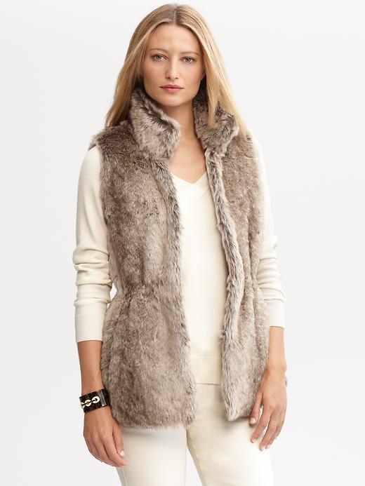 Banana Republic Faux Fur Vest