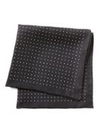 Banana Republic Mens Polka Dot Pocket Square Black Size One Size