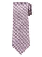 Banana Republic Mens Micro Check Silk Nanotex Tie Pink Mist Size One Size